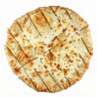 Cheesy Bread · 10” pie brushed with mix of extra virgin olive oil, oregano and garlic and topped with an ge...