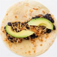 #6 Breakfast Taco · black beans, potato, avocado - vegan if ordered on corn tortilla