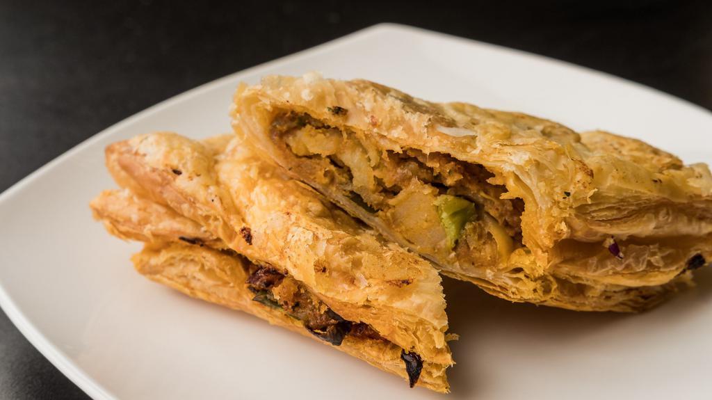 Veggie Pastry (1) · Baked or Fried Pastry with stuffied Potatoes/Peas/spices