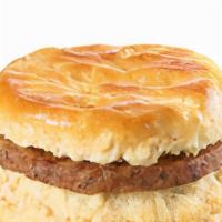 Breakfast Sandwiches (With Biscuits) · Sausage, egg and cheese biscuit.