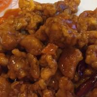 Orange Chicken · Served with white rice or fried rice.