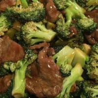 Beef With Broccoli · Served with white rice or fried rice.
