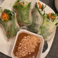 Fresh Roll · Green lettuce, shrimp, noodles, carrot, bell pepper, and fresh herbs rolled in rice pepper s...