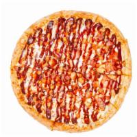 Rocketship Bbq Chicken Pizza · BBQ pizza with chicken and red onions