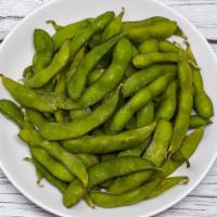 Edamame · Steamed young soybean tossed with sea salt.