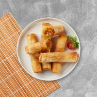 Engagement Spring Roll · Seasonal vegetables wrapped in rice wrapper and fried until golden crisp