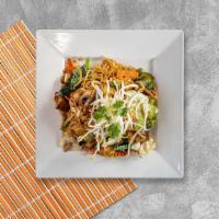 Lo Mein Of The 90'S · Stir fried bean sprout, onion, scallion, Napa, and carrots.