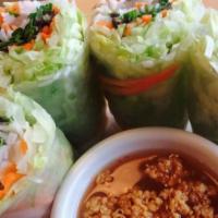 Fresh Roll · A fresh gluten-free rice paper roll filled with rice noodles, fresh lettuce, shredded carrot...