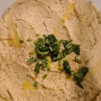 Hummus · Mediterranean chickpeas dip.