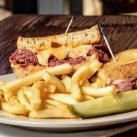 Reuben · Your choice of honey smoked turkey breast or corned beef, melted swiss cheese, sauerkraut
an...