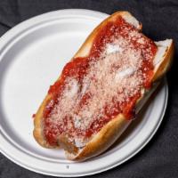 Sausage Parmesan · Delicious grilled sausage smothered in marinara sauce topped with mozzarella cheese and bake...