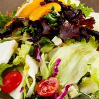 Half Citrus Salad · mixed greens, currants, oranges, cherry tomatoes, lemon herb vinaigrette