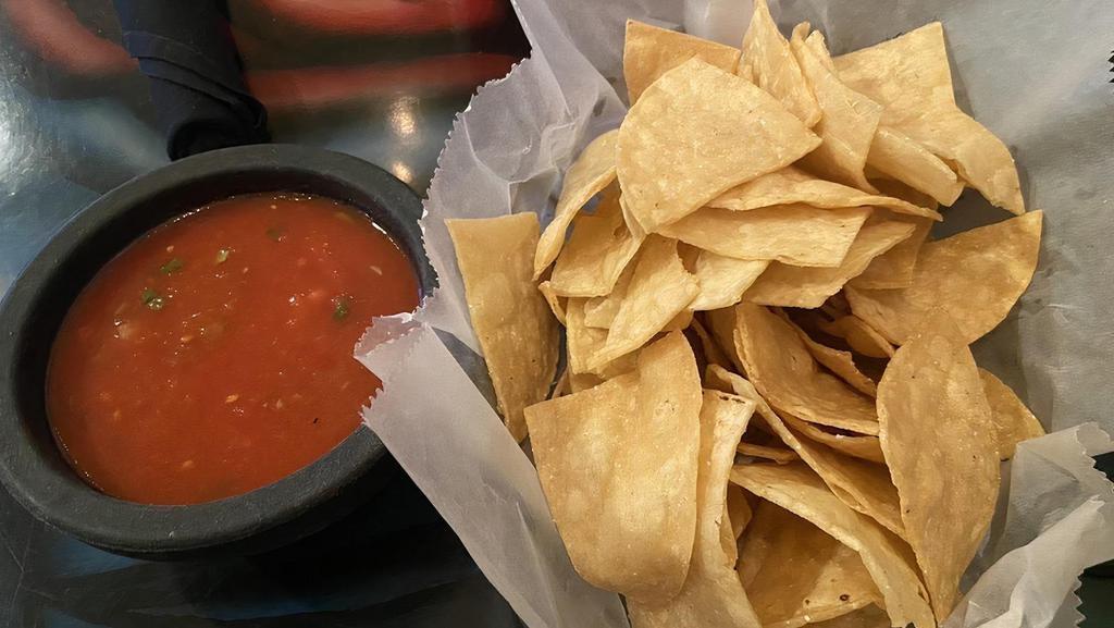 Salsa · Comes with chips.