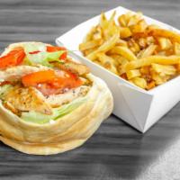 Chicken Sandwich W Rice · served with your choice of fresh lettuce, tomatoes, onions, cucumbers, mushroom, fat cheese,...