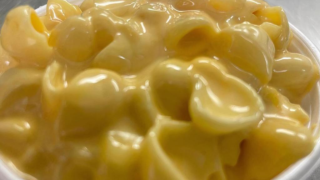 Macaroni & Cheese · We make our macaroni and cheese with real cream and that great southern favorite: Velvetta Cheese.. The noodles may be shells or elbows depending on the supplier.