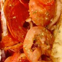 Grinder (Regular Wich) · Genoa salami, pepperoni, and capicola. 580 cal.