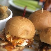 Sliders · Served on brioche bun and choice of a side.
