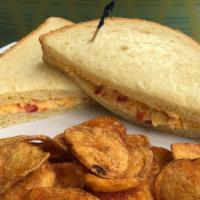 Pimento Cheese + Blt · Served on your choice of white, wheat, or rye bread with lettuce and tomato. Comes with a pi...