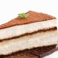  Tiramisu · Italian dessert made with espresso layered over mascarpone cheese, ladyfinger cookies, and c...