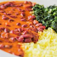 Maharagwe Ya Nazi (Vegan) · Kidney beans cooked in coconut milk and ginger. Choose two sides