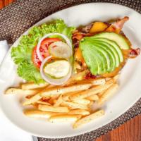 California Burger · Topped with bacon, avocado, and cheddar cheese.