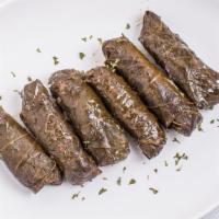 Stuffed Grape Leaves (6 Rolls) · Mona's most popular. Your choice of meat or veggies.