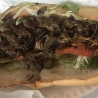 Philly Steak & Cheese (Large) · With fried onions.