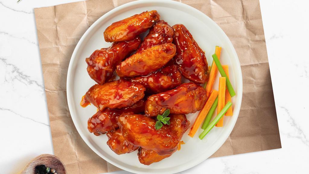 Mild Wings · Classic bone-in or boneless wings oven-baked, cooked to order perfectly crisp, tossed in our house made mild sauce.