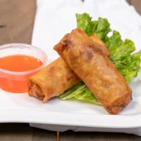 Egg Rolls (2) With Sweet & Sour Sauce · Wheat wrapper, tofu, clear noodle, celery, onion, mushroom, cabbage, carrot