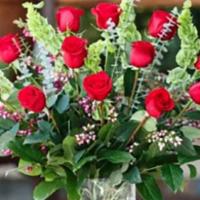 12 Ways To Say I Love You Roses Vase · One dozen of our beautiful long stem roses arranged with premium greens and accents. Please ...
