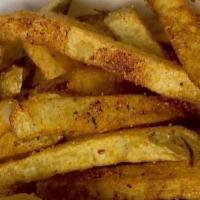 Basket Of Hand Cut Fries · Favorite. Hot, crispy, hand-cut fries, served plain or with your choice of seasoning: BBQ, g...
