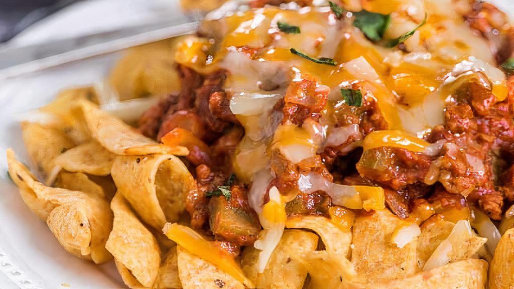 Frito Chili Pie · You don't have to share if you don't want to.