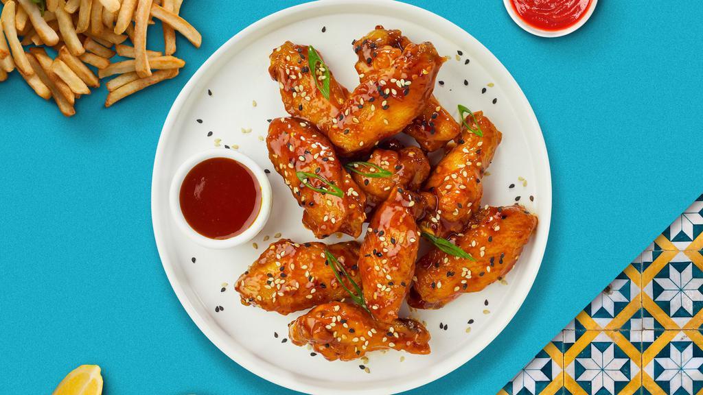 Sweet & Sour Revenge Tenders · Chicken tenders breaded, fried until golden brown before being tossed in sweet & sour sauce. Served with your choice of dipping sauce.