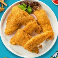 Classic Chicken Tenders · Chicken tenders breaded and fried until golden brown. Served with your choice of dipping sau...