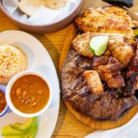 Parrillada Of Mexico City · The best of grilled arrachera, pollo asado, Mexican sausage and pork carnitas. Tequila lime ...