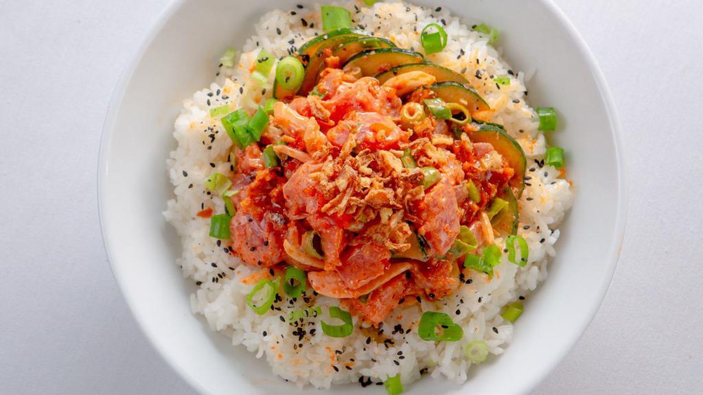 Small Poke Bowl · 1 serving of base, 2 choices of protein mixed with your choices of mix-ins and sauces