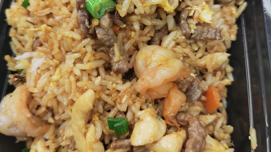 Fried Rice · Veg, chicken, beef, shrimp or combo (chicken, beef & shrimp)