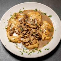 Pollo Marsala · Chicken cutlets sautéed with mushrooms & garlic in marsala sauce with your choice of pasta.