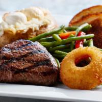 Thunderbird Sirloin Steak · USDA center cut 8 oz. sirloin has been aged for a minimum of 25 days to enhance flavor. Serv...