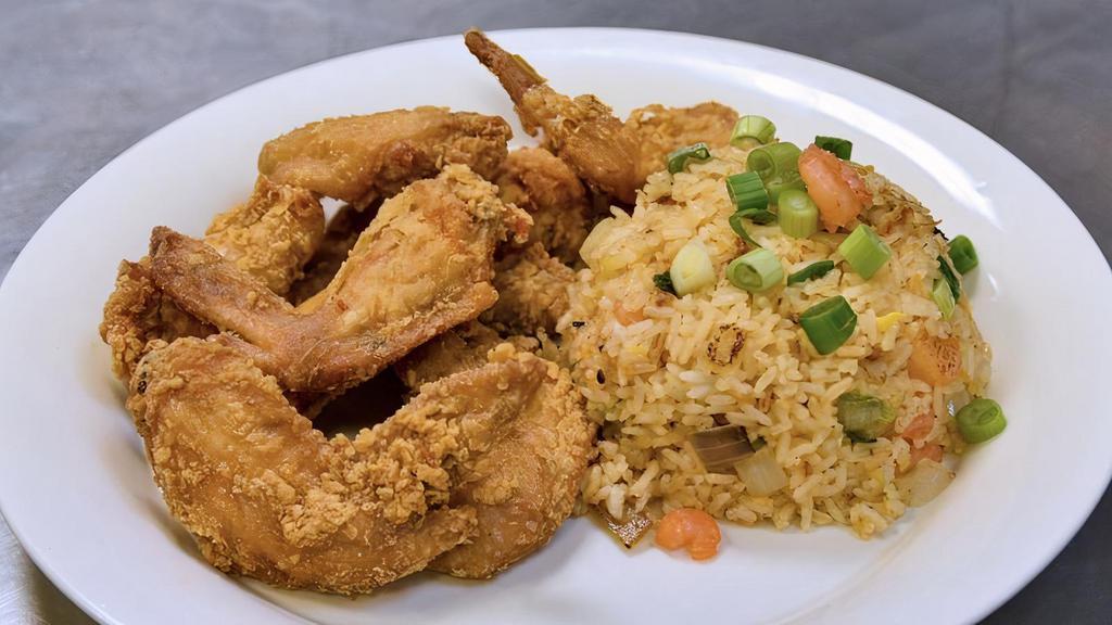 Chicken Plate · Our very own Algier's Point classic. 6pc Fried Chicken served with our Signature Shrimp Fried Rice.