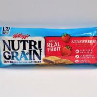 Kellogg'S Nutri-Grain Bars-Strawberry · 1 Bar 1.3 Oz-Made with real fruit & whole grains. A good source of calcium & iron.