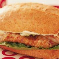 Catfish Sandwich · Includes fries.
