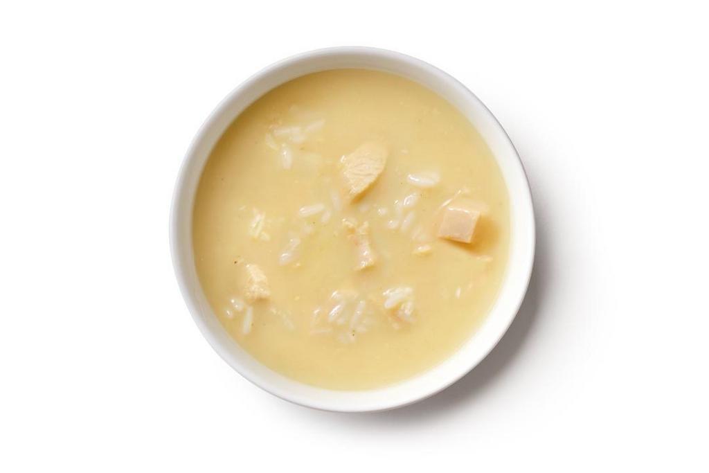 Avgolemono Soup · scratch made traditional greek chicken, lemon, and rice soup