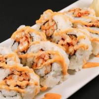 Spicy Crawfish Roll · Cajun seasoned crawfish inside, topped with spicy mayo.