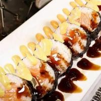 Salmon Roll · (Original or Fried) Fresh salmon inside, topped with spicy mayo and eel sauce.