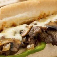 Philly Steak · Philly steak, green pepper, onion and mozzarella.