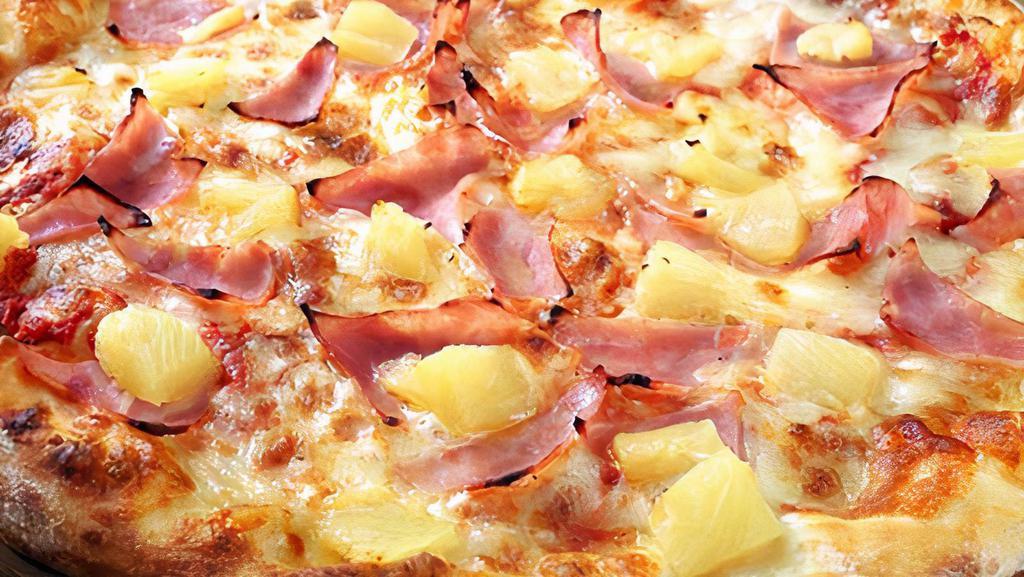Hawaiian Pizza · Ham, pineapple, extra cheese.