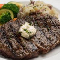Top Sirloin · Certified Angus Beef ® sirloin, garlic mashed potatoes, seasonal vegetables. This item can b...