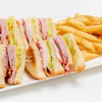 Chicken Club · Chicken breast, bacon, cheese, lettuce, tomato, and mayo.