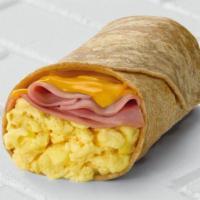 Omelet Wrap · 3 Eggs Scrambled, Your Choice of Meat and Cheese on a Whole Wheat Wrap